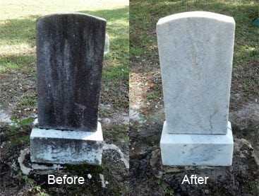memorial kit stone grave care cleaning before mary florida lake marblelife