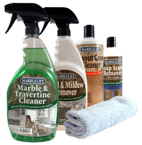 MARBLELIFE® Clean & Fresh Kitchen & Bathroom Care Kits – Marble & Travertine – (MTC-41150, SSR-41200, MMR-41190, MAX-41300, MFT-55225)