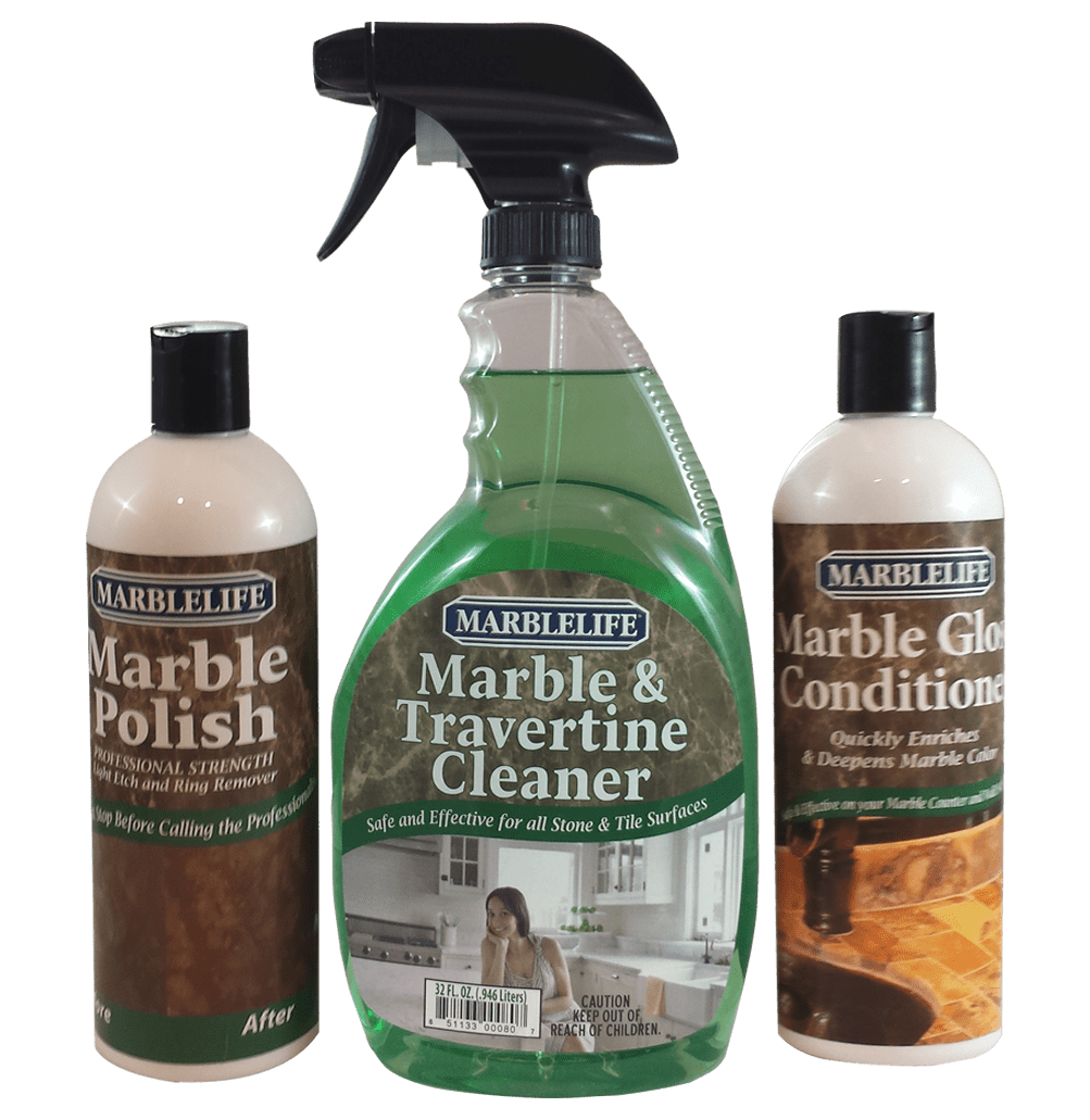 MARBLELIFE® Marble Counter & Table Top Clean & Care Kits - without Buffer -  (MTC-9, MGC-9, MP-9)