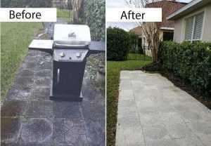 concrete cleaner before and after