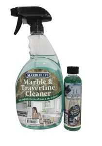 MARBLELIFE® Marble & Travertine 32oz SPRAY Cleaner PLUS 2XREFILL (4 oz) Kit